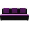 Кухонный диван Лига Диванов Маккон 3-х местный микровельвет черный/фиолетовый (101376)