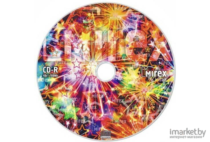 Оптический диск Mirex CD-R 700 Mb 48х дизайн Party Shrink 100 [1053803]