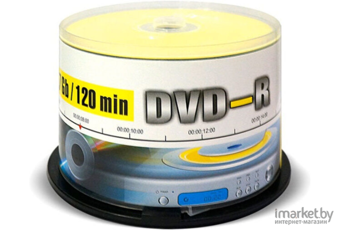 Оптический диск Mirex DVD-R 4.7 Gb 16x Cake Box 50 [202424]