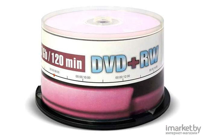 Оптический диск Mirex DVD+RW 4.7 Gb 4x Cake Box 50 [207207]