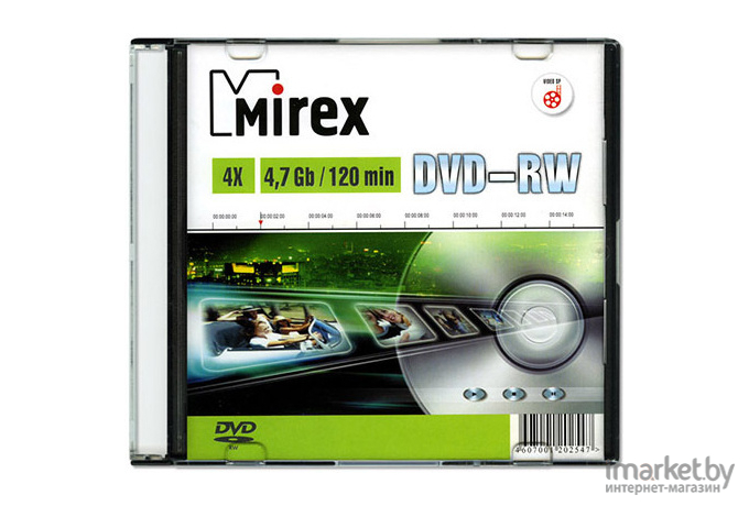 Оптический диск Mirex DVD-RW 4.7 Gb 4x Slim Case 1 [202547]