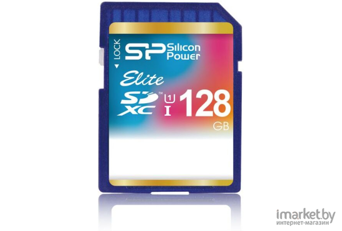 Карта памяти Silicon-Power SD 128GB Elite SDXC Class 10 UHS-I [SP128GBSDXAU1V10]