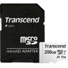 Карта памяти Transcend microSD 256GB microSDXC Class 10 UHS-I U3 V30 A1 + SD адаптер [TS256GUSD300S-A]