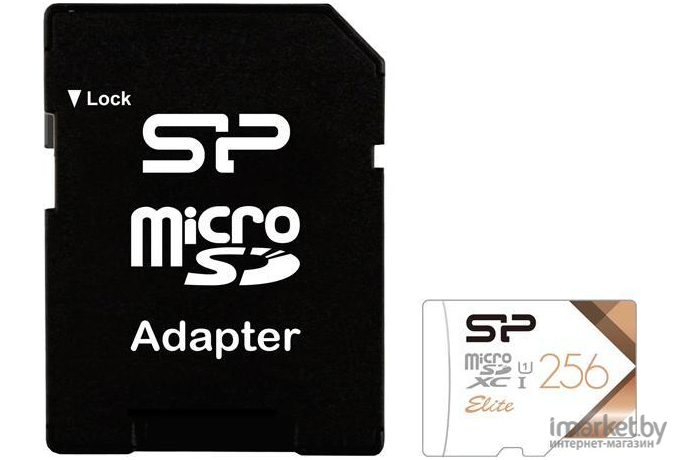 Карта памяти Silicon-Power microSD 256GB Elite microSDHC Class 10 UHS-I + SD адаптер Colorful [SP256GBSTXBU1V21SP]