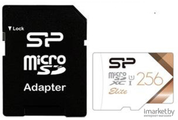 Карта памяти Silicon-Power microSD 256GB Elite microSDHC Class 10 UHS-I + SD адаптер Colorful [SP256GBSTXBU1V21SP]