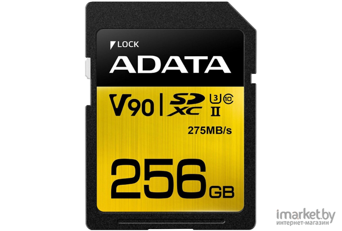 Карта памяти A-Data microSD 256GB Premier ONE microSDXC Class 10 UHS-II U3 V90 + SD адаптер [AUSDX256GUII3CL10-CA1]