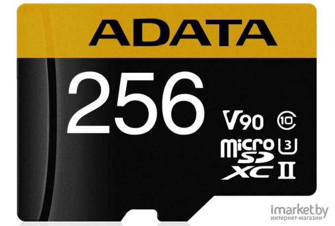 Карта памяти A-Data microSD 256GB Premier ONE microSDXC Class 10 UHS-II U3 V90 + SD адаптер [AUSDX256GUII3CL10-CA1]