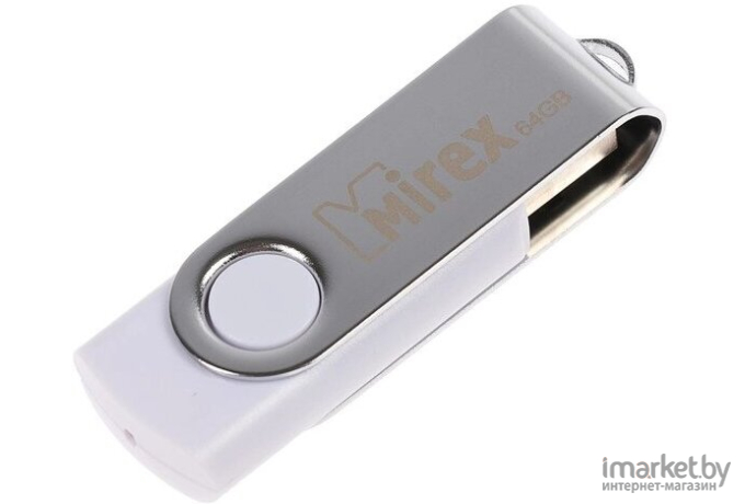 Usb flash Mirex 64GB Swivel 2.0 бнлый [13600-FMUSWT64]