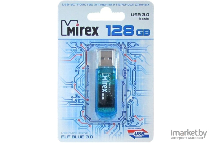 Usb flash Mirex 128GB Elf 3.0 синий [13600-FM3BE128]