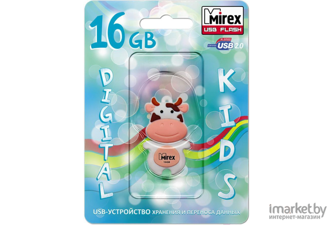 Usb flash Mirex 16GB Cow 2.0 персиковый [13600-KIDCWP16]