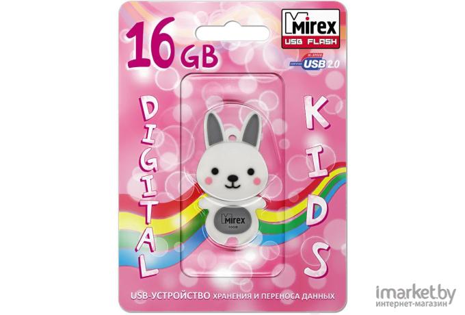 Usb flash Mirex 16GB Rabbit 2.0 серый [13600-KIDRBG16]