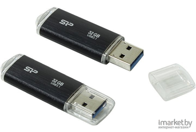 Usb flash Silicon-Power 32Gb Blaze B02 3.1 черный [SP032GBUF3B02V1K]