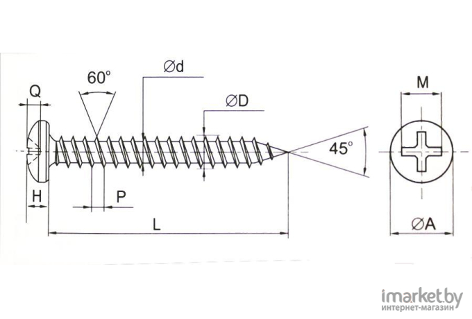 Шуруп ЕКТ CV010058 (4000шт)