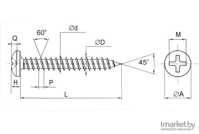 Шуруп ЕКТ CV010577 (12000шт)