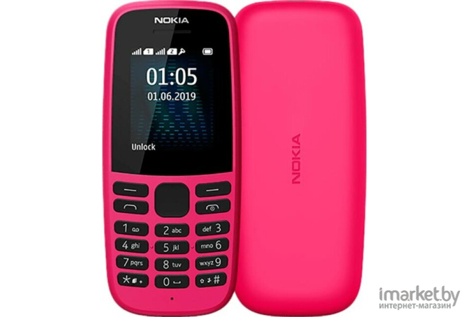 Мобильный телефон Nokia 105 TA-1174 DS Pink [16KIGP01A01]