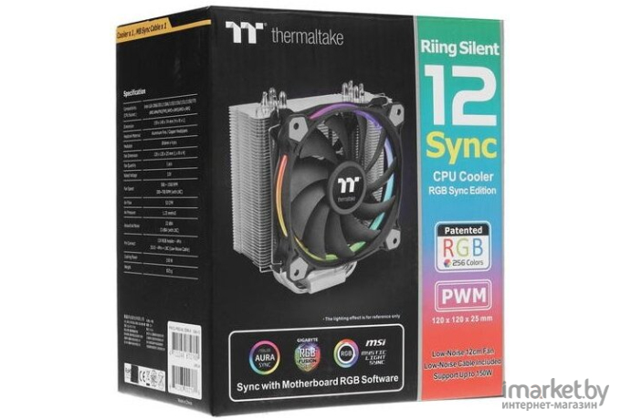 Система охлаждения Thermaltake Riing Silent 12 RGB [CL-P052-AL12SW-A]