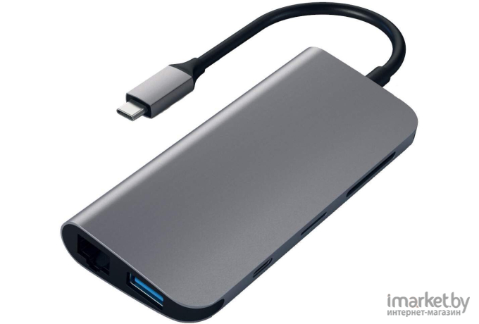 USB-хаб Satechi Aluminum Type-C Multimedia Adapter [ST-TCMM8PAM]