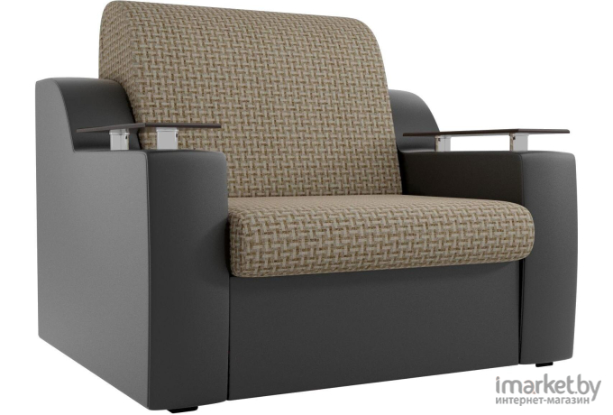 Кресло Mebelico Сенатор 100699 кресло-кровать 80, корфу 02/экокожа черный