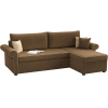 Угловой диван Mebelico Милфорд 91 правый 59552 микровельвет коричневый