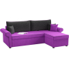 Угловой диван Mebelico Милфорд 91 правый 59555 микровельвет фиолетовый/черный