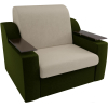 Кресло-кровать Mebelico Сенатор 100689 80 микровельвет бежевый/зеленый