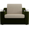 Кресло-кровать Mebelico Сенатор 100689 80 микровельвет бежевый/зеленый