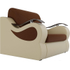 Кресло-кровать Лига Диванов Меркурий 60 рогожка коричневый/экокожа бежевый (100683)