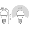 Светодиодная лампа Gauss LED Elementary A60 10W E27 920lm 4100K 1/10/50 [23220]