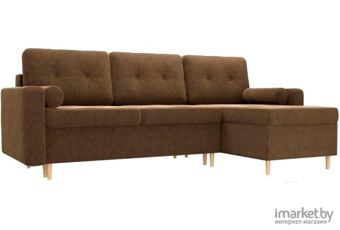 Угловой диван Mebelico Белфаст 492 правый 59070 вельвет коричневый