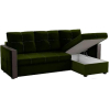 Угловой диван Mebelico Валенсия 147 правый 59278 вельвет зеленый