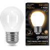 Светодиодная лампа Gauss LED Filament Шар Opal E27 5W 420lm 2700K 1/10/50 [105202105]