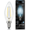 Светодиодная лампа Gauss LED Filament Свеча E14 5W 450lm 4100К 1/10/50 [103801205]