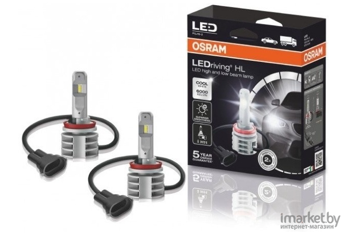 Автомобильная лампа Osram H11 LED  Комплект [67211CW]