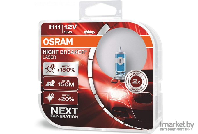 Автомобильная лампа Osram H11 64211NL-HCB Комплект