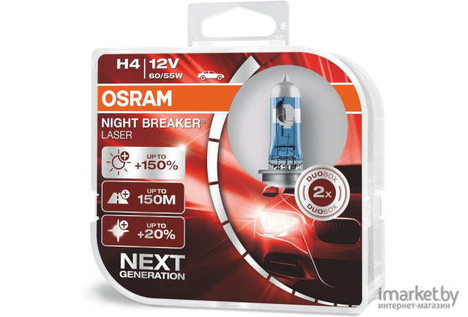 Автомобильная лампа Osram H4 64193NL-HCB Комплект