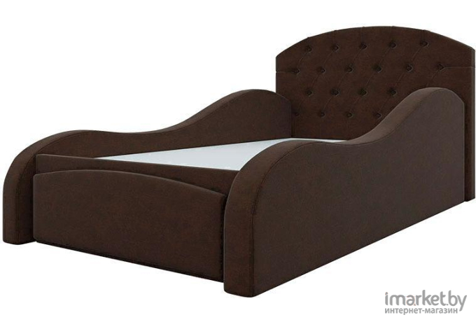 Кровать Mebelico Майя 10 кровать-тахта 58223 микровельвет коричневый