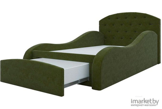 Кровать Mebelico Майя 10 кровать-тахта 58224 микровельвет зеленый