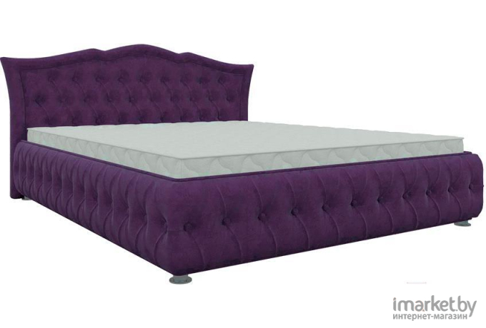 Кровать Лига Диванов Герда 140 микровельвет фиолетовый (28181)
