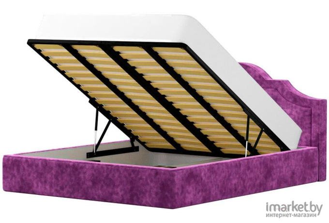 Кровать Лига Диванов Афина 160 микровельвет фиолетовый (28512)