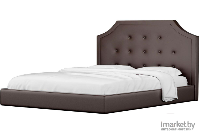 Кровать Лига Диванов Кантри 160 экокожа коричневый (105358)