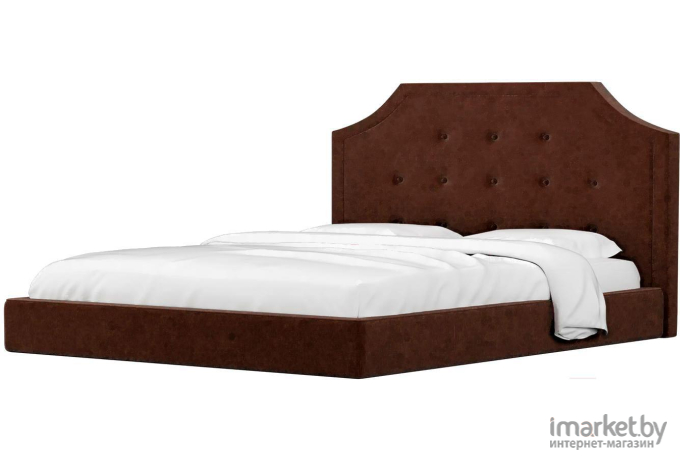 Кровать Лига Диванов Кантри 160 микровельвет коричневый (105352)