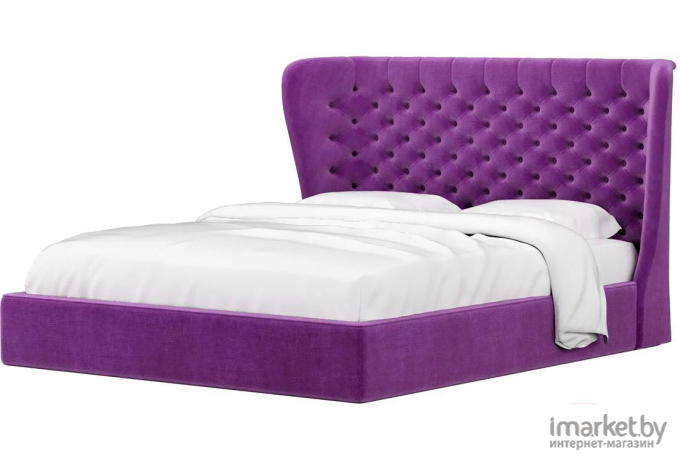 Кровать Лига Диванов Далия 160 микровельвет фиолетовый (28670)