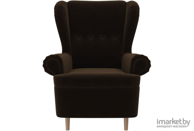 Кресло Лига Диванов Торин велюр коричневый (100924)