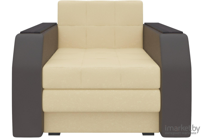 Кресло-кровать Mebelico Атланта 13 58736 экокожа бежевый/коричневый