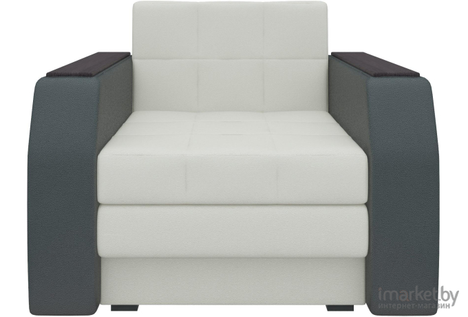 Кресло-кровать Mebelico Атланта 13 58740 экокожа белый/черный