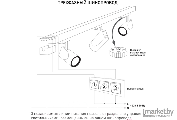 Шинопровод Elektrostandard TRL-1-3-100-BK черный