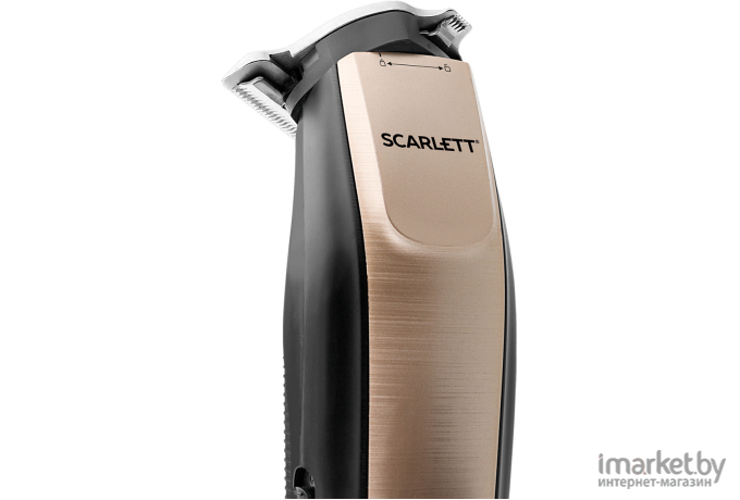Машинка для стрижки волос Scarlett SC-HC63C77 черный/золотистый