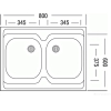 Кухонная мойка Ukinox Стандарт STM800.600 20-6C 3C