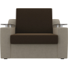 Кресло-кровать Mebelico Сенатор 100693 80 микровельвет коричневый/бежевый