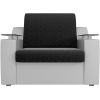 Кресло-кровать Лига Диванов Сенатор 80 микровельвет/экокожа черный/белый (106493)